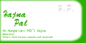 hajna pal business card